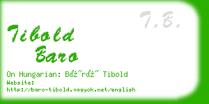 tibold baro business card